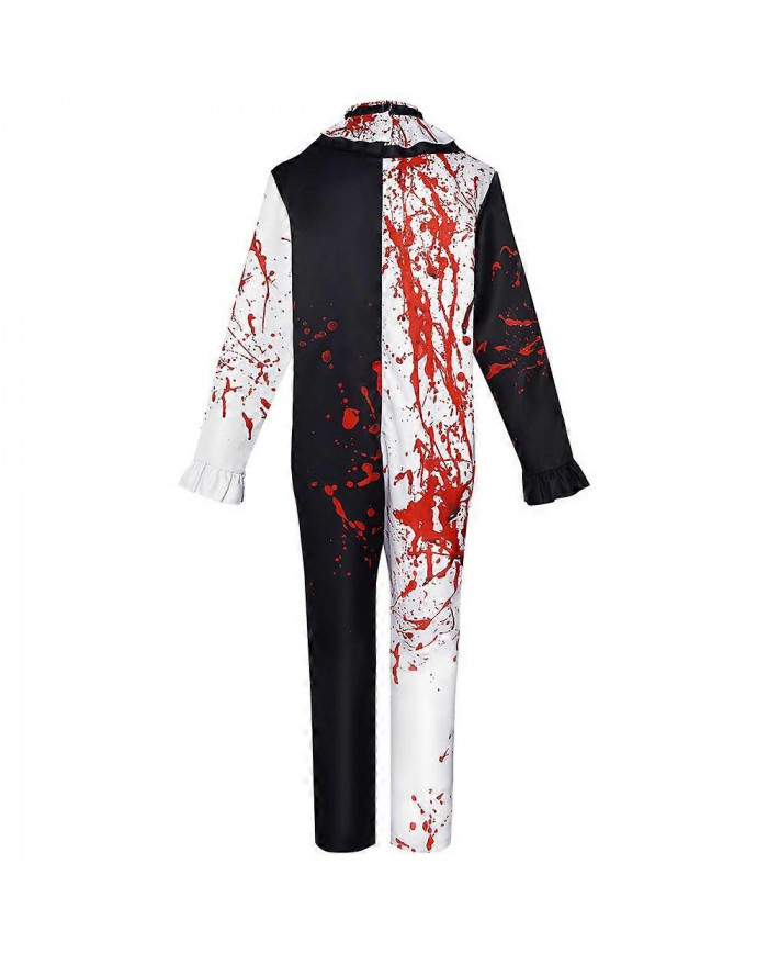 Halloween Cosplay Terrifier Bloodstain Clown Costume Combinaison Unisexe Femmes Hommes Fête Fantaisie Dres Tenue
