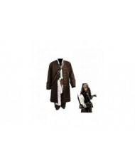 Pirates Of The Caribbean Cosplay Costume Movie Jack Sparrow Cosplay Full Set Costume Club Halloween Party Show Outfit