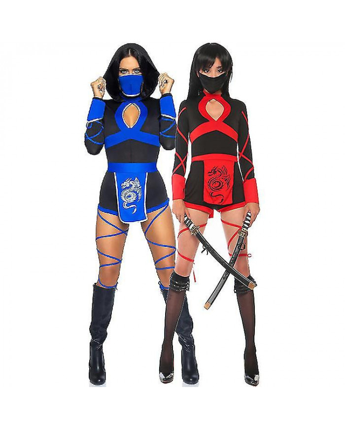 Femmes Dragon Ninja Cosplay Jumpsuit Femme Costume Samouraï Lady Fancy Dress Outfits