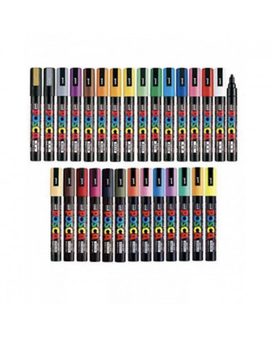 Ensemble complet de 29 stylos de peinture acrylique avec pointes de stylo réversibles à point moyen, stylos sont [...]