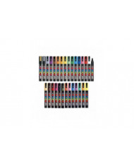 Ensemble complet de 29 stylos de peinture acrylique avec pointes de stylo réversibles à point moyen, stylos sont [...]