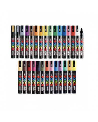 Ensemble complet de 29 stylos de peinture acrylique avec pointes de stylo réversibles à point moyen, stylos sont [...]