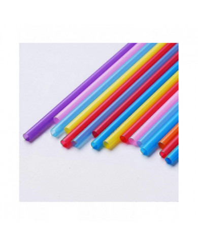 1000 Pcs Coloré Plastique Longues Pailles Jetables à Boire