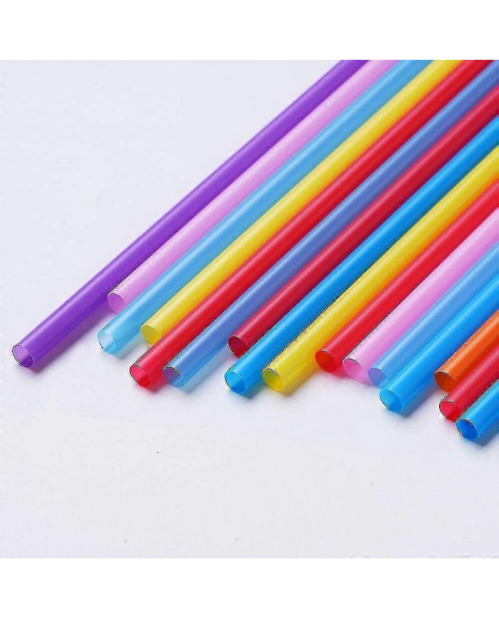 1000 Pcs Coloré Plastique Longues Pailles Jetables à Boire