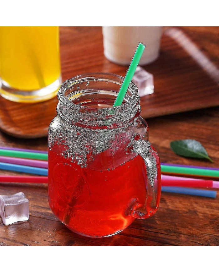 1000 Pcs Coloré Plastique Longues Pailles Jetables à Boire