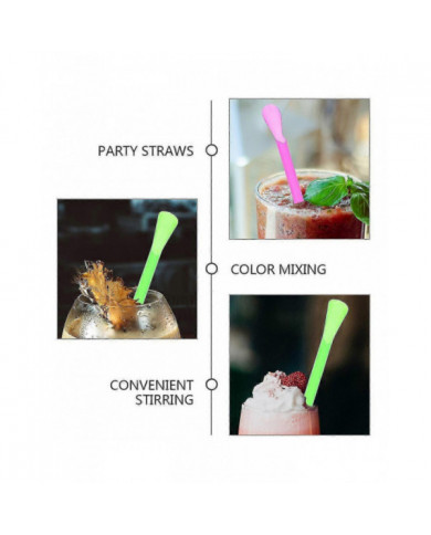 400pcs Cuillère Pailles Slushie Pailles Cuillère Scoop Pailles Jetables De Boisson Pailles Pour Cônes De Glace