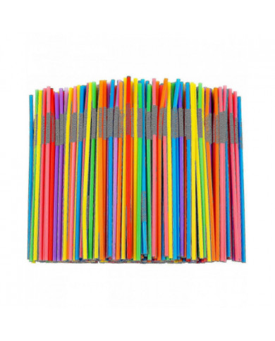 500 Pcs Pailles en plastique flexibles colorées, Pailles Bendy jetables sans Bpa