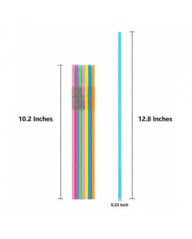 500 Pcs Pailles en plastique flexibles colorées, Pailles Bendy jetables sans Bpa
