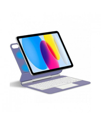 Pour iPad 10.9 (2022) Étui en cuir avec clavier Bluetooth magnétique Trackpad multi-touch de précision -