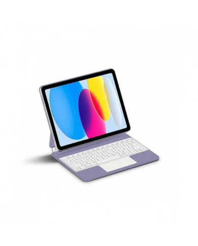Pour iPad 10.9 (2022) Étui en cuir avec clavier Bluetooth magnétique Trackpad multi-touch de précision -