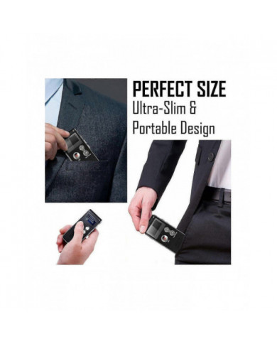 Équipement de chasse aux fantômes paranormal Enregistreur numérique à commande vocale EVP USB US 8 Go (noir)