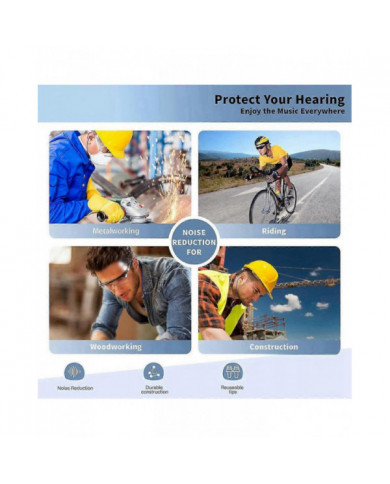 Bouchons d’oreille Casque Bluetooth pour le travail, protection auditive, adapté aux chantiers de construction et [...]