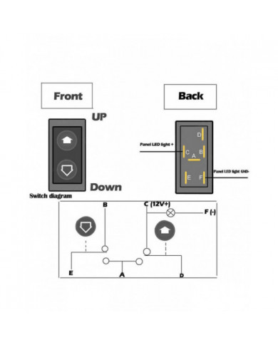 Universal 6pin 12-24v Voiture Électrique Interrupteur de Fenêtre Bouton Contrôleur d’alimentation automatique