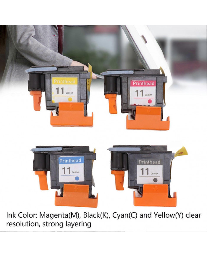 4 Pcs tête d’impression tête d’impression magenta noir cyan jaune tête d’impression remplacement pour HP Designjet [...]