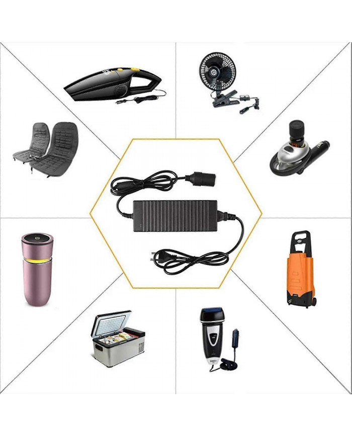 12v 15a 160w Convertisseur de voiture 220v à 12v Adaptateur de voiture Convertisseur Voiture Accueil - [...]