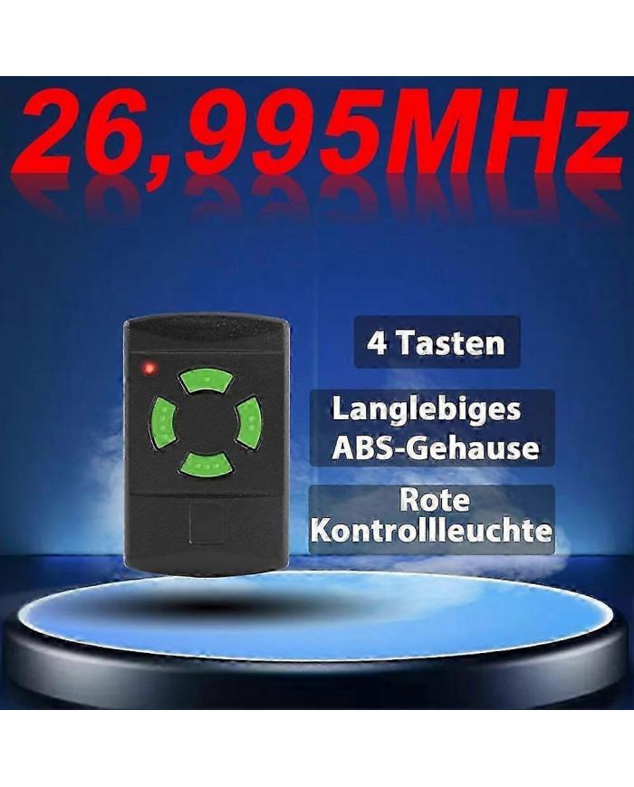 Télécommande de porte de garage Code fixe Copiable 26,995 MHz HSM4 HS4 HSE4