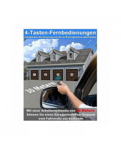 Télécommande de porte de garage Code fixe Copiable 26,995 MHz HSM4 HS4 HSE4