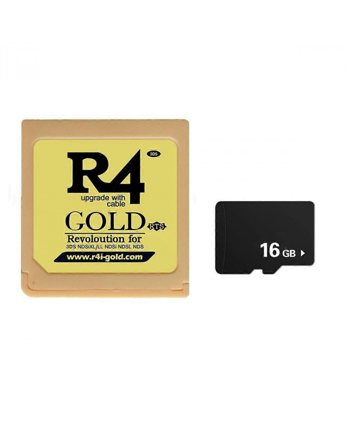 Pour R4 Carte de jeu Carte de jeu R4i Gold Burning Card Revoloution+16G Carte mémoire pour NDSiXL/LL NDSi NDS