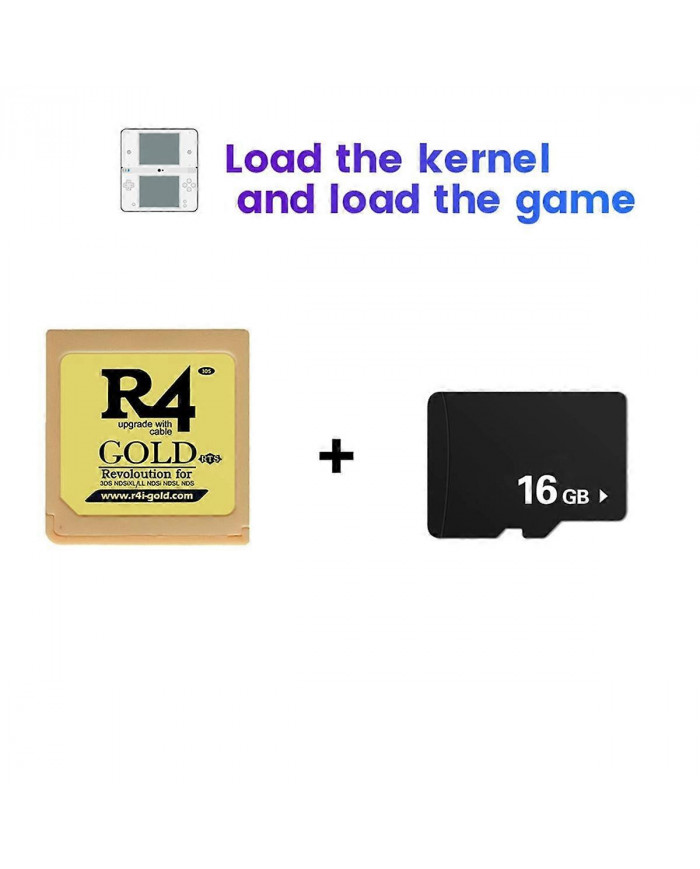 Pour R4 Carte de jeu Carte de jeu R4i Gold Burning Card Revoloution+16G Carte mémoire pour NDSiXL/LL NDSi NDS