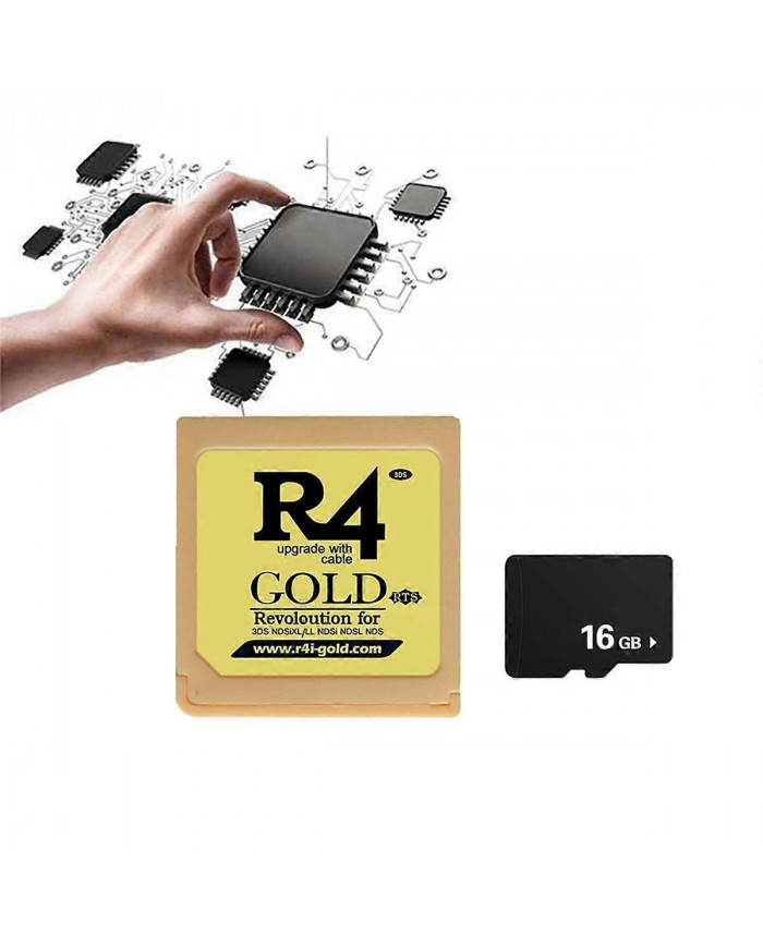 Pour R4 Carte de jeu Carte de jeu R4i Gold Burning Card Revoloution+16G Carte mémoire pour NDSiXL/LL NDSi NDS