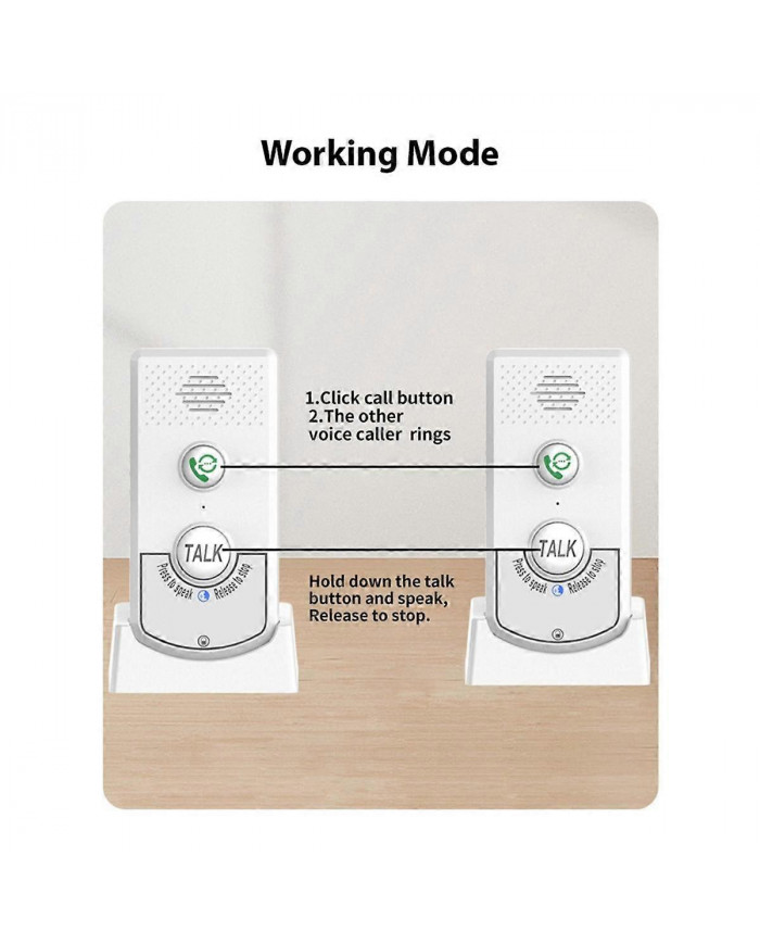 Interphones sans fil pour la voix à la maison Appel bidirectionnel à domicile Interphone vocal sans fil ultra [...]