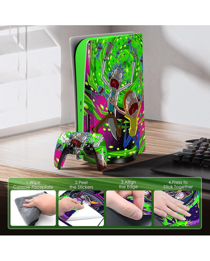 Ps 5 Skin Disc Edition Anime Console Et Manette Vinyle Autocollant, Durable, Résistant Aux Rayures, Aligné Avec [...]