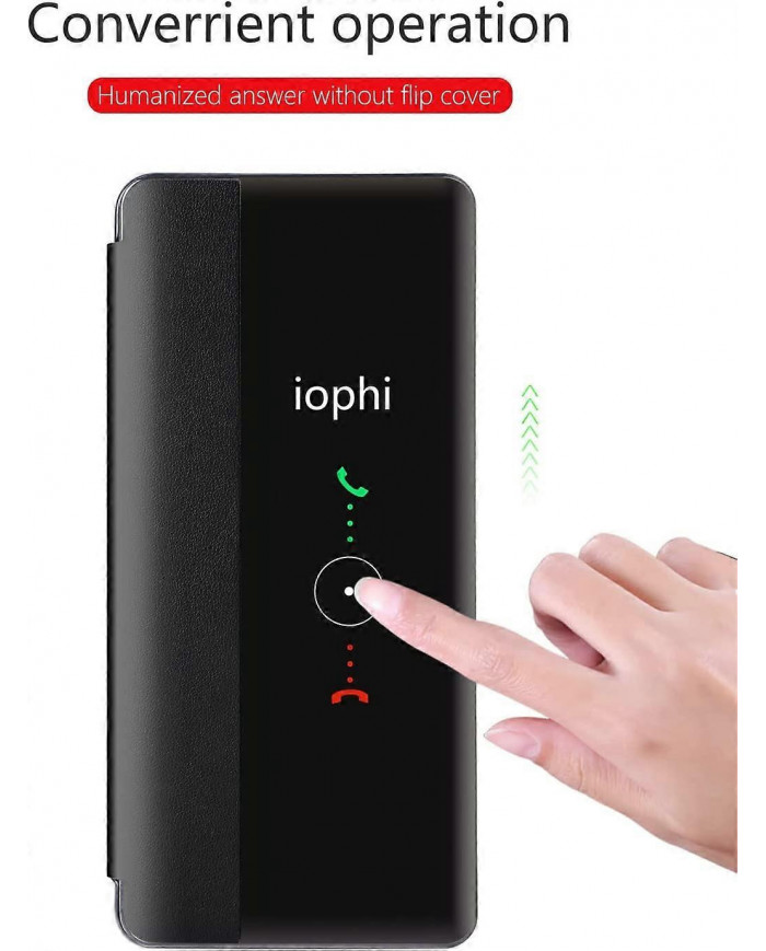 Coque Huawei P30/Huawei P30PRO, Coque à rabat en cuir Smart View, [Mode d’économie d’énergie] [Protection intégrale]