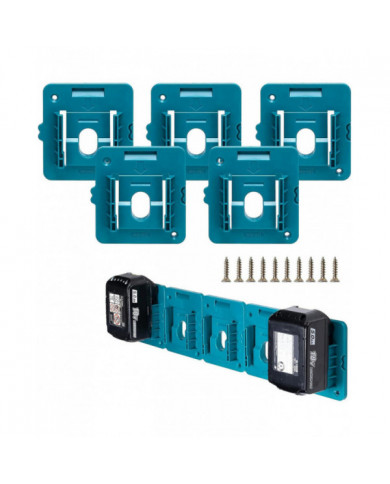 Pack de 5 supports de batterie pour supports de batterie Makita 18V Support de quai pour BL1860 BL1850 BL1840 [...]
