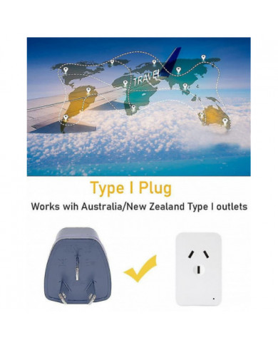 (Paquet de 3) Adaptateur de voyage Australie Nouvelle-Zélande - Prise de type I, prise universelle à 3 broches à 3 [...]