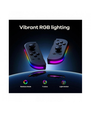 Manettes pour Nintendo Switch, Remplacement de la manette Switch avec LED RGB, Turbo et vibration réglables, Pikachu