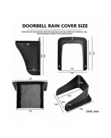 Couvercle de pluie Boîtier de contrôle d’accès de porte en métal pour clavier Contrôleur d’accès Sonnette Interphone