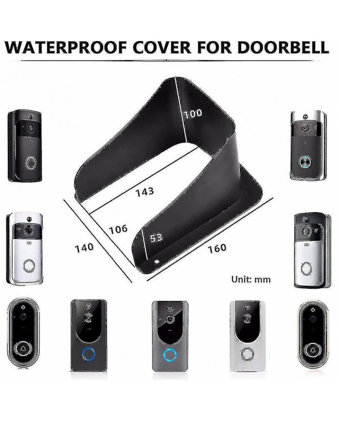 Couvercle de pluie Boîtier de contrôle d’accès de porte en métal pour clavier Contrôleur d’accès Sonnette Interphone