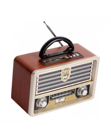 Radio rétro en bois, radio FM, lecteur CD, avec style à l’ancienne, basse forte, Mini Audio en plein air Volume fort