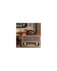 Radio rétro en bois, radio FM, lecteur CD, avec style à l’ancienne, basse forte, Mini Audio en plein air Volume fort