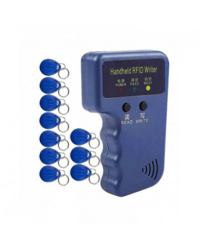 Handheld 125khz Rfid Reader Writer Duplicator Copier, mise à niveau ID Card Cloner Programmer, avec 10pcs