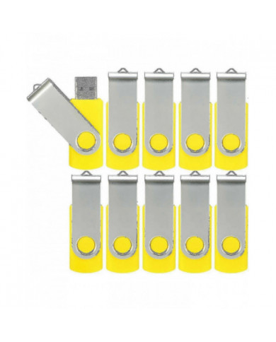 Pack de 10 clés USB USB 2.0 clé USB en vrac Pack pivotant Memory Stick Pli Stockage Jump Drive Zip Drive-Bon