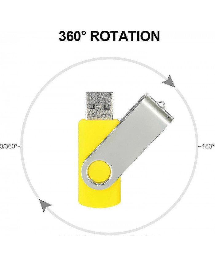 Pack de 10 clés USB USB 2.0 clé USB en vrac Pack pivotant Memory Stick Pli Stockage Jump Drive Zip Drive-Bon