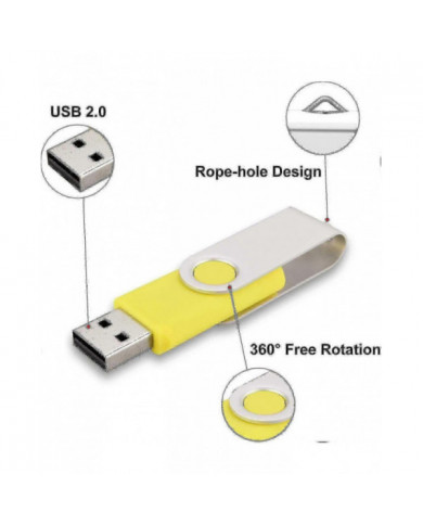Pack de 10 clés USB USB 2.0 clé USB en vrac Pack pivotant Memory Stick Pli Stockage Jump Drive Zip Drive-Bon