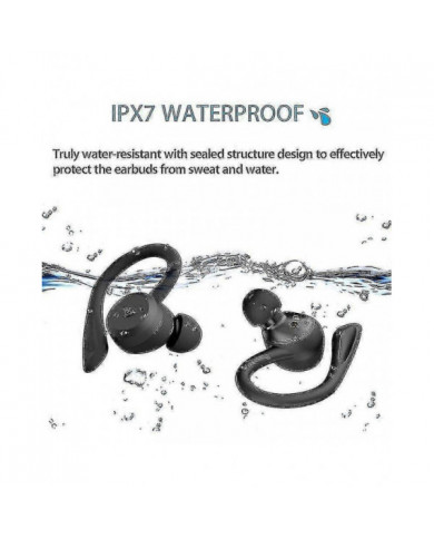 20 heures de jeu Natation Étanche Bluetooth Casque Dual Wear Sports Casque sans fil Tws Ipx7 Écouteurs Stéréo