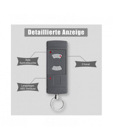Paquet de 2 émetteurs manuels de porte de garage pour HSE2-40, HS4-40, HSM4-40, 40,685 MHz