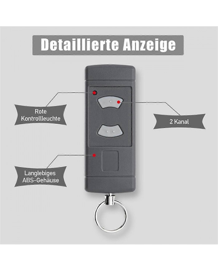 Paquet de 2 émetteurs manuels de porte de garage pour HSE2-40, HS4-40, HSM4-40, 40,685 MHz