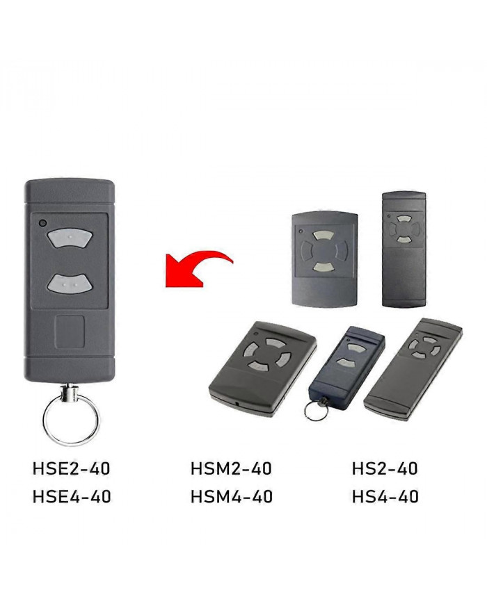 Paquet de 2 émetteurs manuels de porte de garage pour HSE2-40, HS4-40, HSM4-40, 40,685 MHz