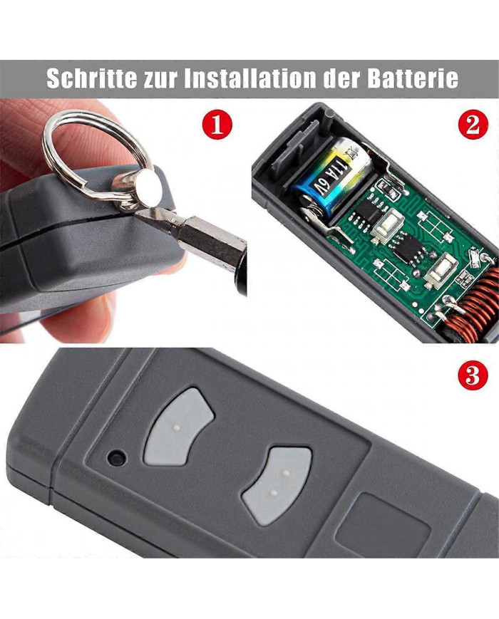 Paquet de 2 émetteurs manuels de porte de garage pour HSE2-40, HS4-40, HSM4-40, 40,685 MHz
