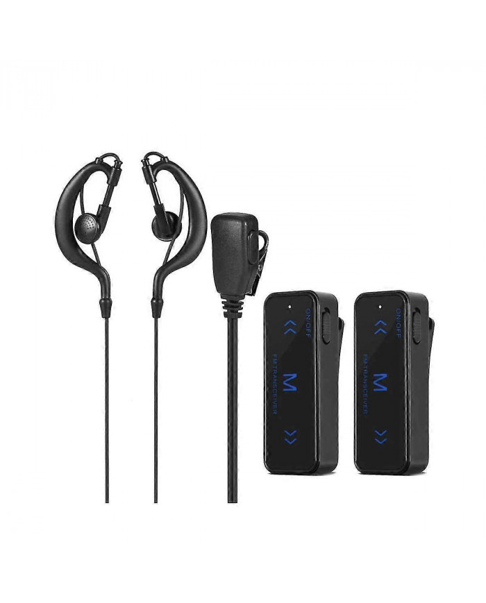 2pcs Mini Talkie-walkie 400-470MHz 2-Way Radio 3W Émetteur-récepteur Écouteur Casque Casque Casque Casque USB Alimenté