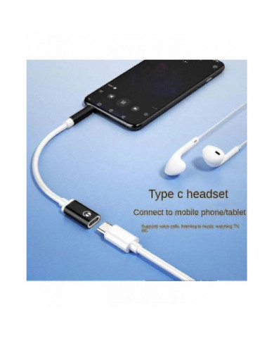 3.5mm Mâle Vers Type-c Femelle Convertisseur De Casque Plat À Rond Analogique Tour