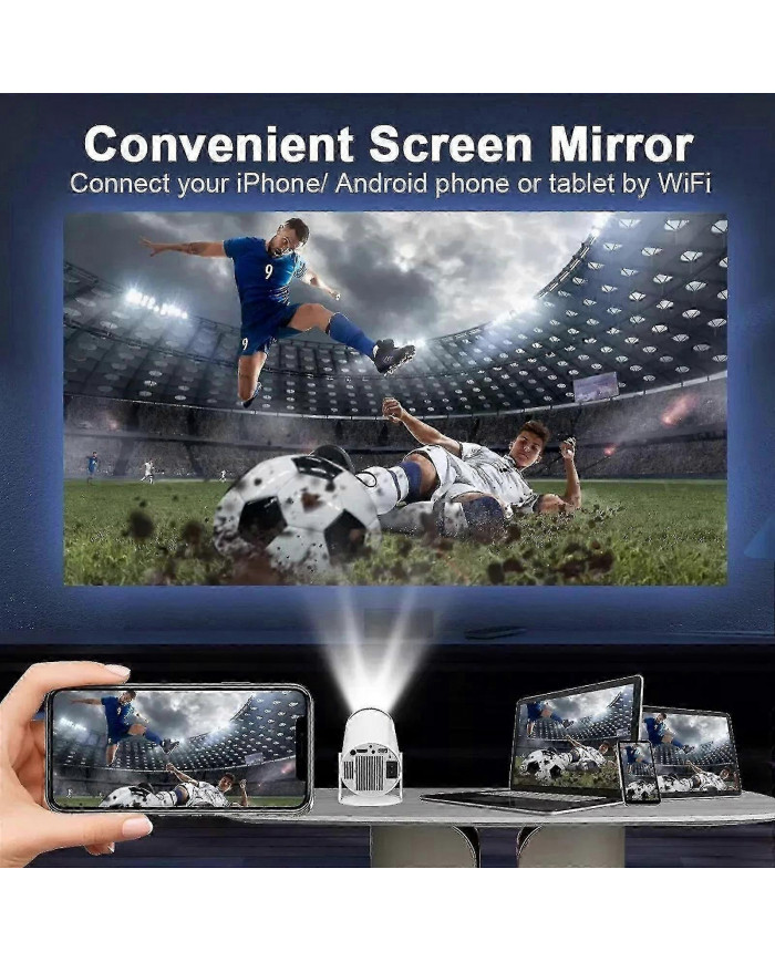 Projecteur 5g 4k Smart Hd Led Wifi Bluetooth hdmi. Usb Android Office Home Cinéma, 50% Offre zxin