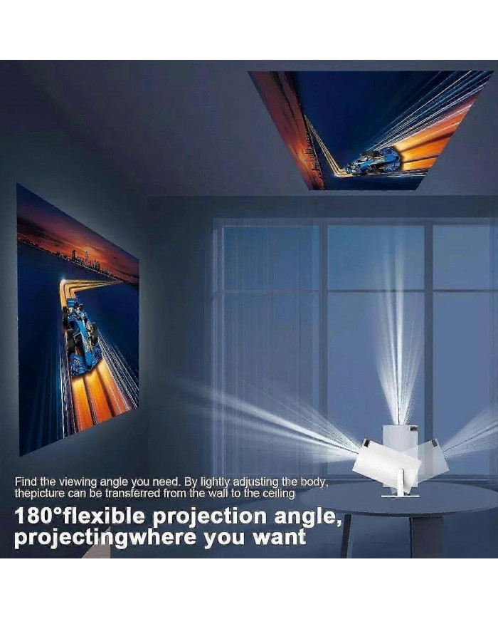 Projecteur 5g 4k Smart Hd Led Wifi Bluetooth hdmi. Usb Android Office Home Cinéma, 50% Offre zxin