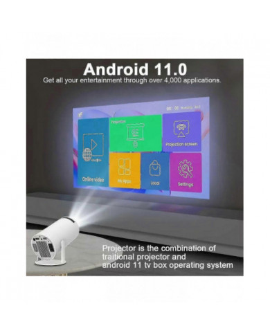 Projecteur 5g 4k Smart Hd Led Wifi Bluetooth hdmi. Usb Android Office Home Cinéma, 50% Offre zxin