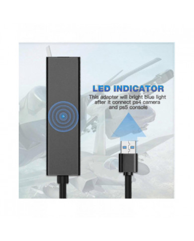 Adaptateur de caméra pour Psvr / ps5, câble convertisseur Ps Vr compatible avec 5 consoles, accessoires de jeu Usb [...]