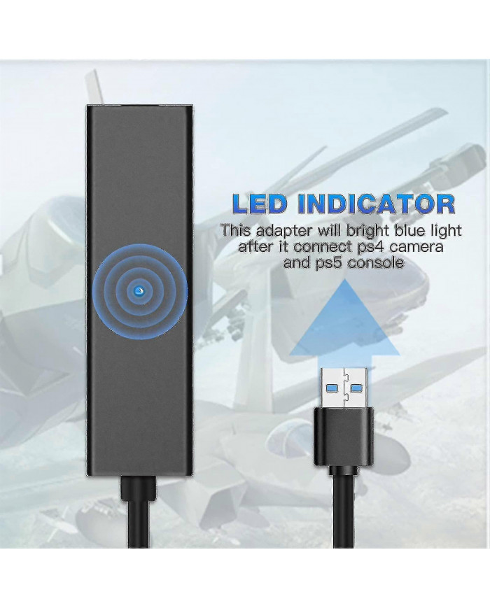 Adaptateur de caméra pour Psvr / ps5, câble convertisseur Ps Vr compatible avec 5 consoles, accessoires de jeu Usb [...]